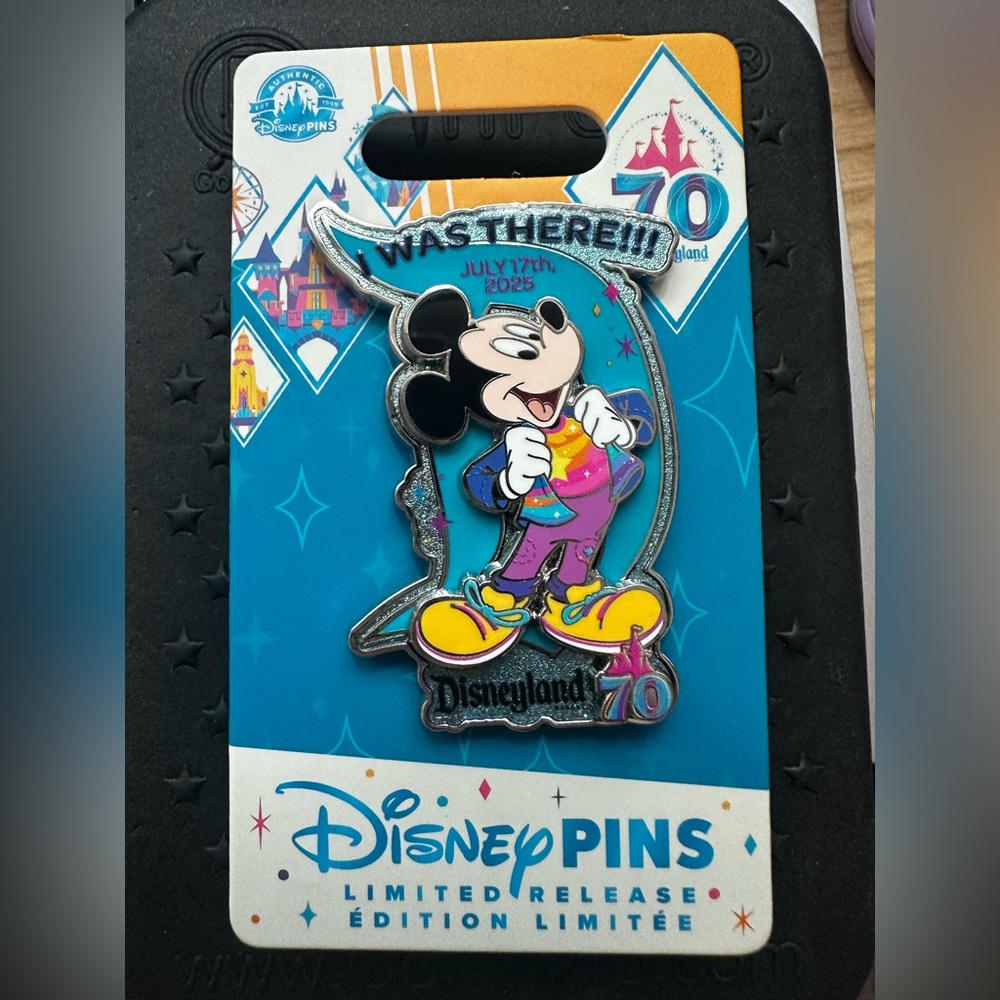 Disneyland I Was There Pin 70th Anniversary Limited Mickey Release 2025